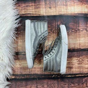 Vans Sk8-hi Slim High Top Silver Metallic Foil